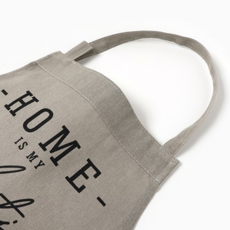 Apron Ethel "Home", gray color, 60x75 cm, 50%HL, 50%flax-1