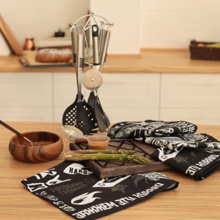 A set of kitchen towels of Dolyana Rock’N’Roll 35x60cm-4pcs, 100% HL-2