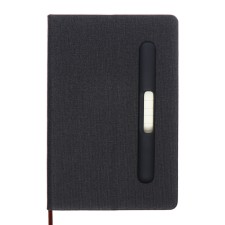 Leduced Diary A5, 96l, Lin, Holder for phone/tablet/handles, black