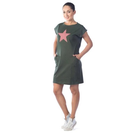 Full allert-free dress, size 48, khaki color-1
