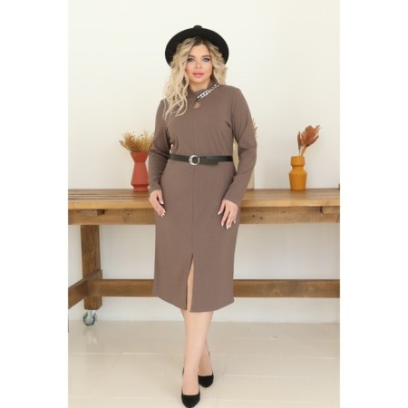 Women's dress, size 50, brown color