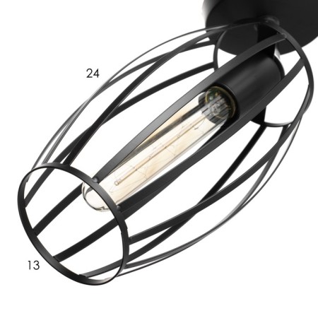 Spot "Oval" E27 40W black 14x23 cm-4