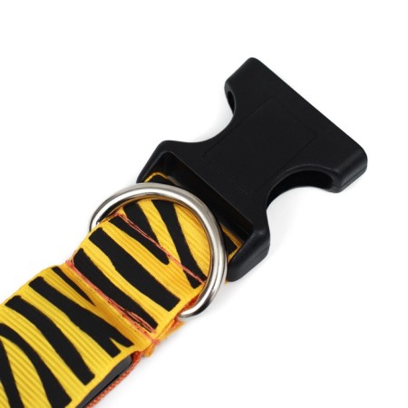 Collar with backlight tiger 3 glow modes Size S, Osh 22-40 x 2.5 cm Orange-9