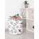 Toy basket "Black and white hearts, size 35x35 cm