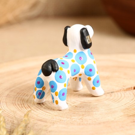 Dymkovo toy "Blue Dog" 7 cm-8