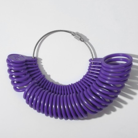 A device for measuring the size of the ring, 15.6 × 4.1 × 2.9 cm, purple color-1
