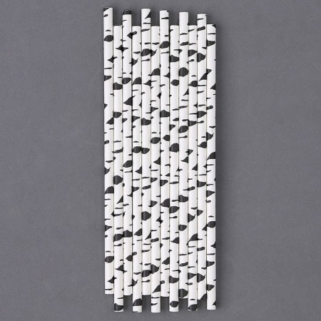 Pipe for the cocktail "Zebra", a set of 12 pcs.