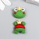 Decor for creativity plastic "Green frog in the crown" set 2x2.5 cm