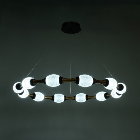 Assini Lamp with PDU 12XLED 90W black and gold 88x88x10-110 cm-4