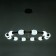 Assini Lamp with PDU 12XLED 90W black and gold 88x88x10-110 cm