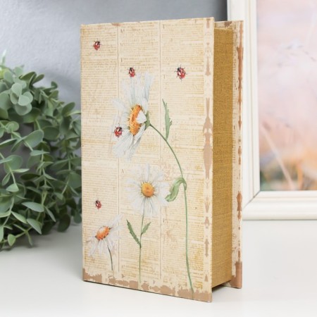 Safe Brush Tree to the leatherette "Chamomile and God's cows" 21x13x5 cm-1