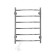 Domoterm electric heated towel rail "Classic" 109-6, 400 x 810 mm, 6 crossbars, left