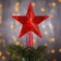 The LED top for the Christmas tree "Red" 15 cm, 10 LED, wire 2 meters, 220 V, glow red glow