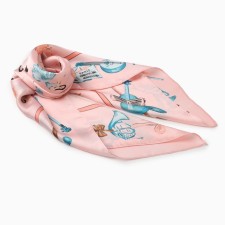 Women's scarf minku rr 70*70 cm, col. pink