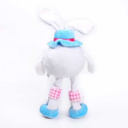Soft toy "Rabbit", costs 25 cm, white color-4