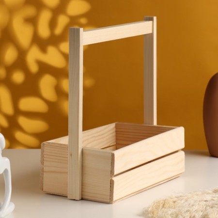 Kashpo Double -eremant Kashpo with a handle 27x14x24.5cm Natural-1