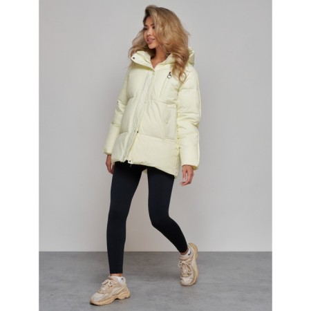 Winter jacket, size 42, light yellow color-2