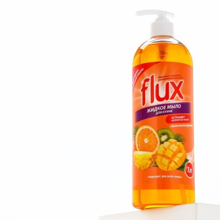 Liquid kitchen soap, 1000 ml, aroma of tropical fruits, Flux-1