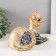Souvenir Polystone "A cat with patterns, lies" gold with black 21x9x13 cm