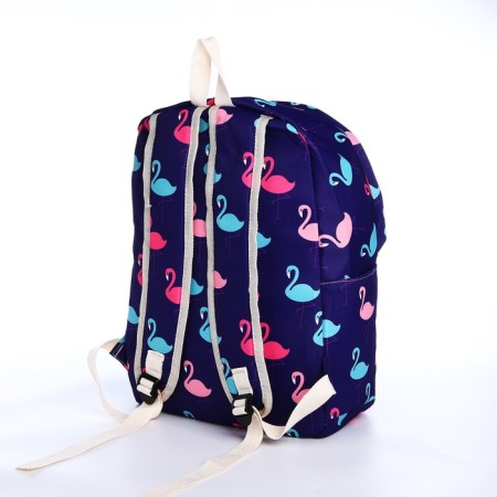 School backpack of textiles on a zipper, 3 pockets, pencil case, color violet-5