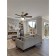 Ceiling fan with CADIZ lamp, 1x40W, E27, steel, brass, glass, white