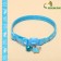 Koska's collar "Pussy", with a bell and suspension, 30 x 1 cm, polyester, blue