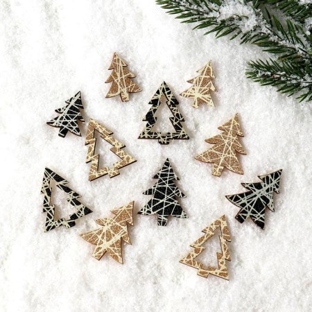 New Year's decor with backlight "Christmas tree", set of 12 pcs.