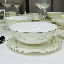 Set of salad bowls Lenardi Pandora Cream, D = 18 cm, 6 pcs