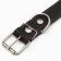 Collar combined leather/tarpaulin, 69 x 3.5 cm, decorated, Osh 45-60 cm, black