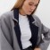 Women's jacket with contrasting collar Minaku: Casual Collection Color gray, river 52
