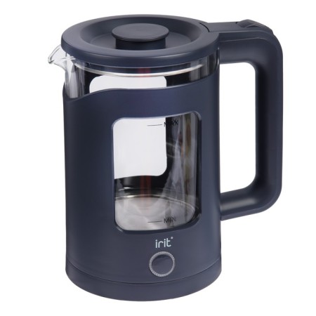 Electric kettle IRIT IR-1917, glass, 1.5 l, 1500 watts, black