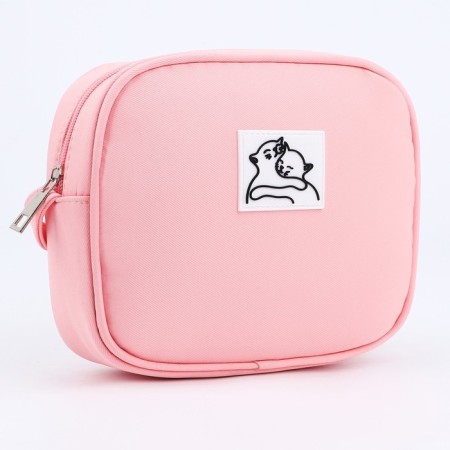 Bag Cross-Bodi with a zipper, pink color-2