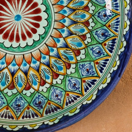 Largan Rishtan ceramics "Patterns", 25 cm, blue-5