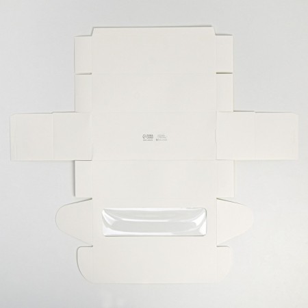 Confectionery packaging, a cupcake box with a window, “white”, 26 x 10 x 8 cm-4