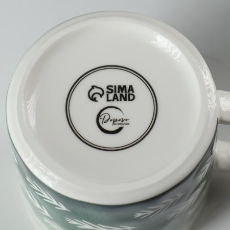 Ceramic Forest mug, 350 ml, white color-4