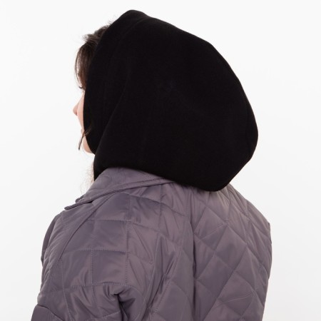Hat (caper) female, black color, size 54-58-4