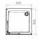 Shower trash Cube 99, for Domani-Spa Cube 99, 90x90 cm