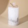 Interior candle white with concrete, 10 x 6 cm