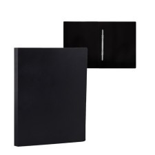 A folder with an A4, 500 μm plastic heater, a root of 14 mm, calligrata, up to 100 sheets, black