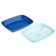 Rounded toilet with a mesh of 33.5 x 25 x 6 cm, blue-blue