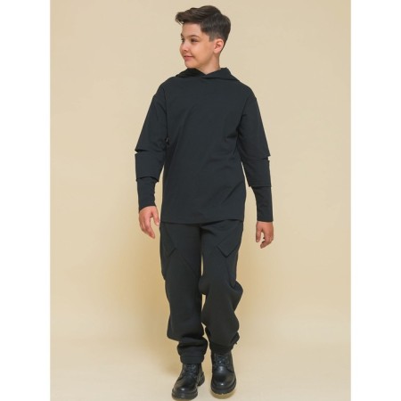 Jumper for boys, height 134 cm, black color