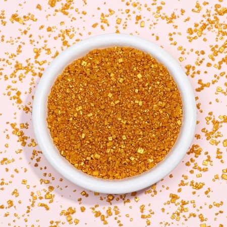Confectionery sprinkling "color sugar", gold, 50 g-1