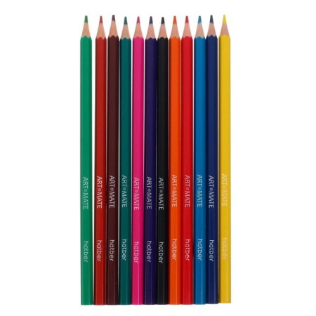Fainted pencils, 12 colors, Mate, plastic, with euro suspension-1