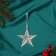 Christmas tree decoration "Lace star" 9x9 cm, transparent overflows