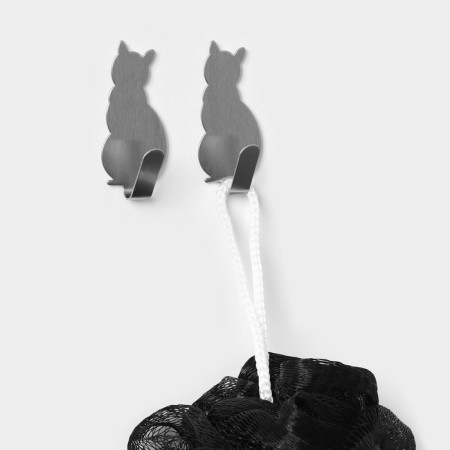 Savanna Velcro hook "cat", 2 pcs, metal-4