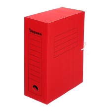 Archival folder with A4 Calligrata ties, 100 mm, micro -frong cardboard, up to 900 sheets, red
