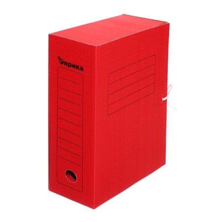 Archival folder with A4 Calligrata ties, 100 mm, micro -frong cardboard, up to 900 sheets, red