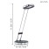 GEXO table lamp 2.5W LED chrome 12.5x12.5x32cm