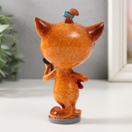 Souvenir Polystone Lac "cat hairdresser" 8x7.2x13.5 cm-2