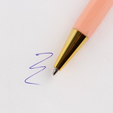 Pen Plastic "Best Teacher", with embossing on the case, blue paste, 0.7 mm-3